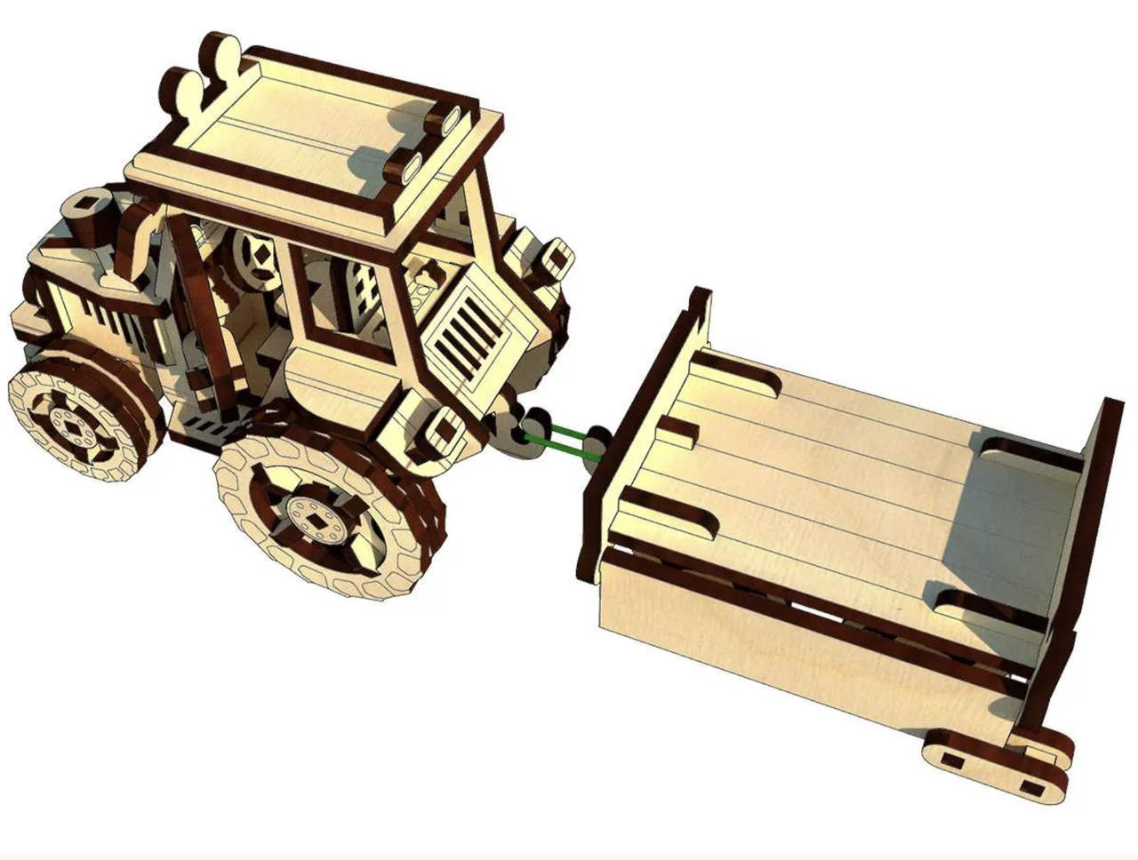 Пазл механический из дерева Pazly 3D Фермер 145 деталей - фото 3