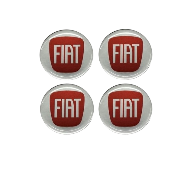 Наклейки на колпаки для Fiat 60 мм Красный