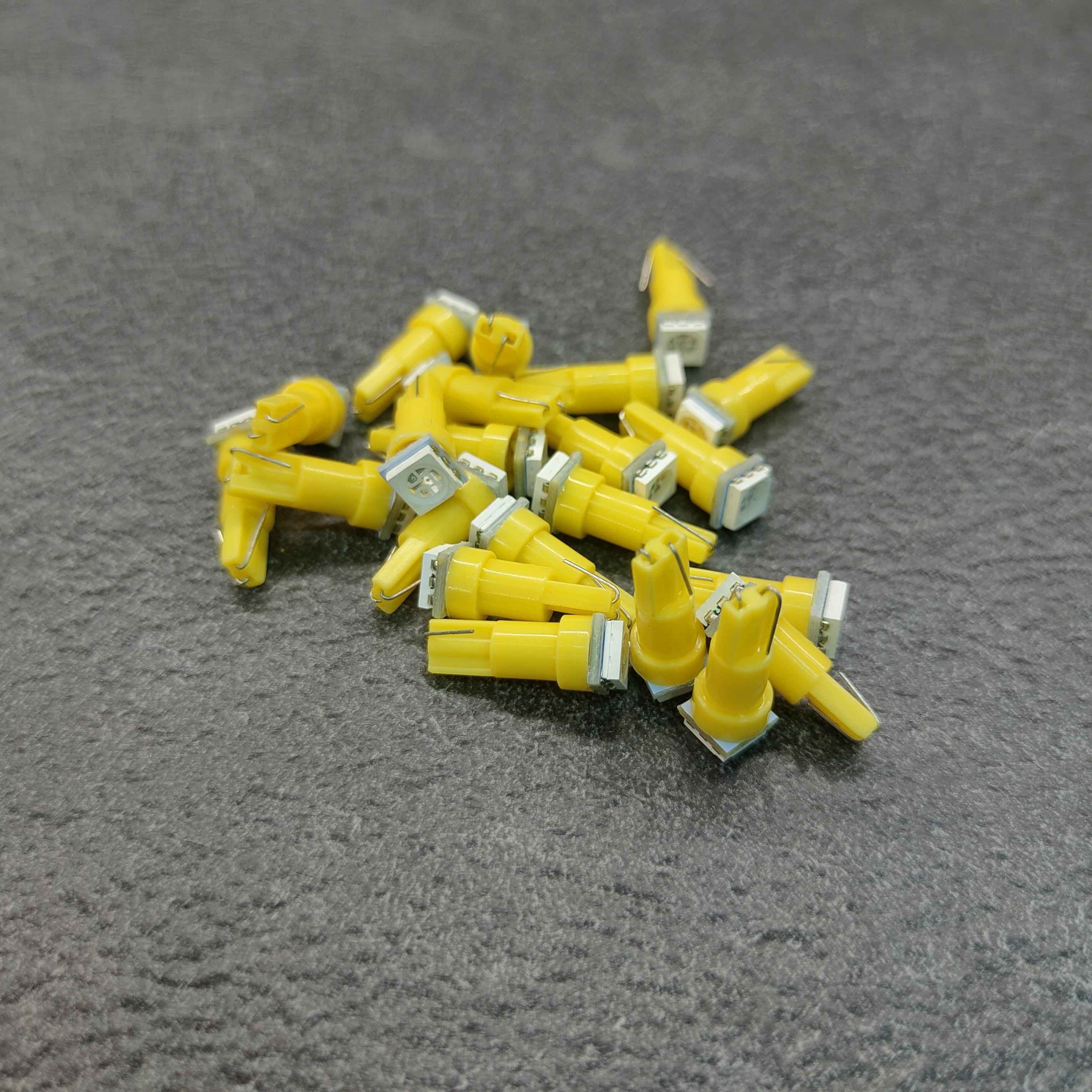 Автолампа T5 W1,2W 1SMD 5050 LED Желтый (516STORE3) - фото 3 Автолампа T5 W1,2W 1SMD 5050 LED Желтый (516STORE3) - фото 3