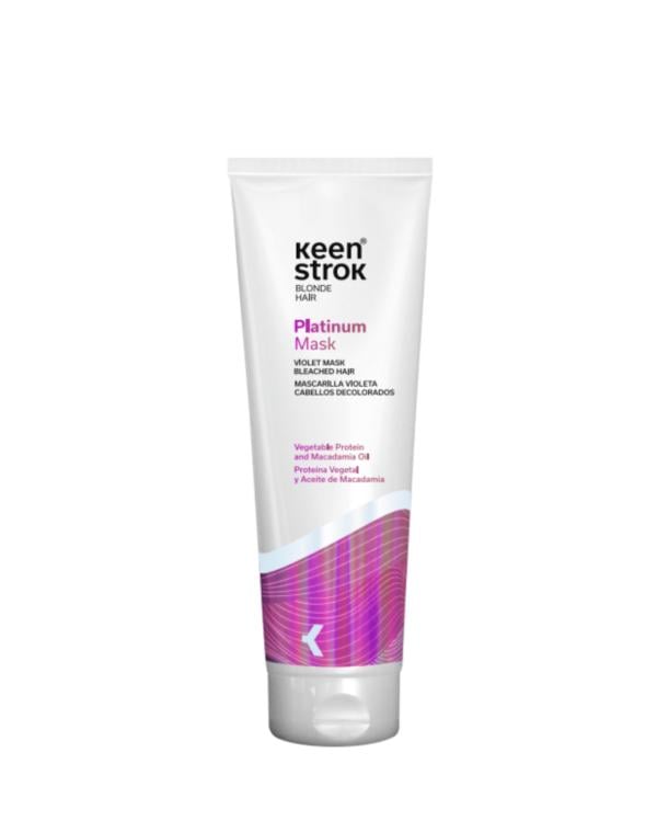 Маска для волосся KeenStrok Platinum&White Hair Mask Антижовтизна платина та блонд 250 мл (23179777)