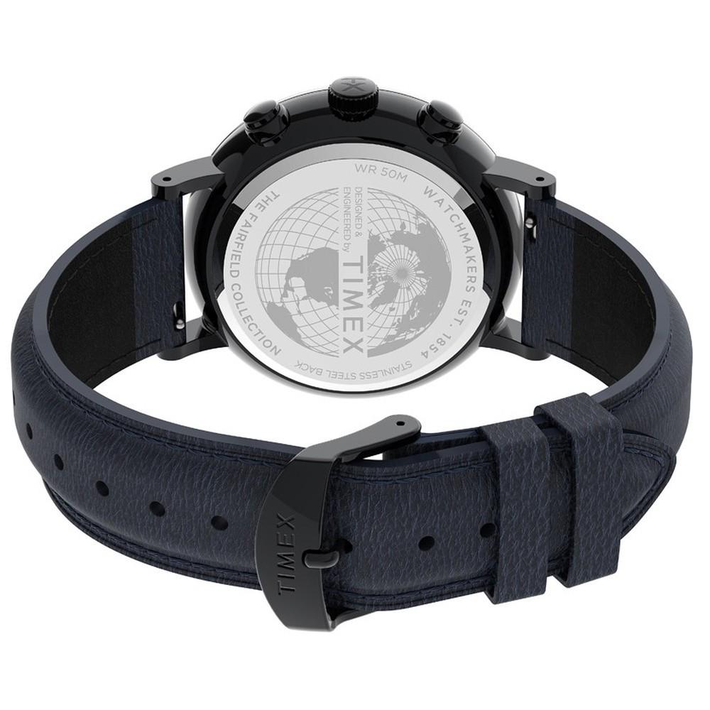 Наручний годинник чоловічий Timex Fairfield Chrono кварцевий Black (Tx2u88900) - фото 3 Наручний годинник чоловічий Timex Fairfield Chrono кварцевий Black (Tx2u88900) - фото 3