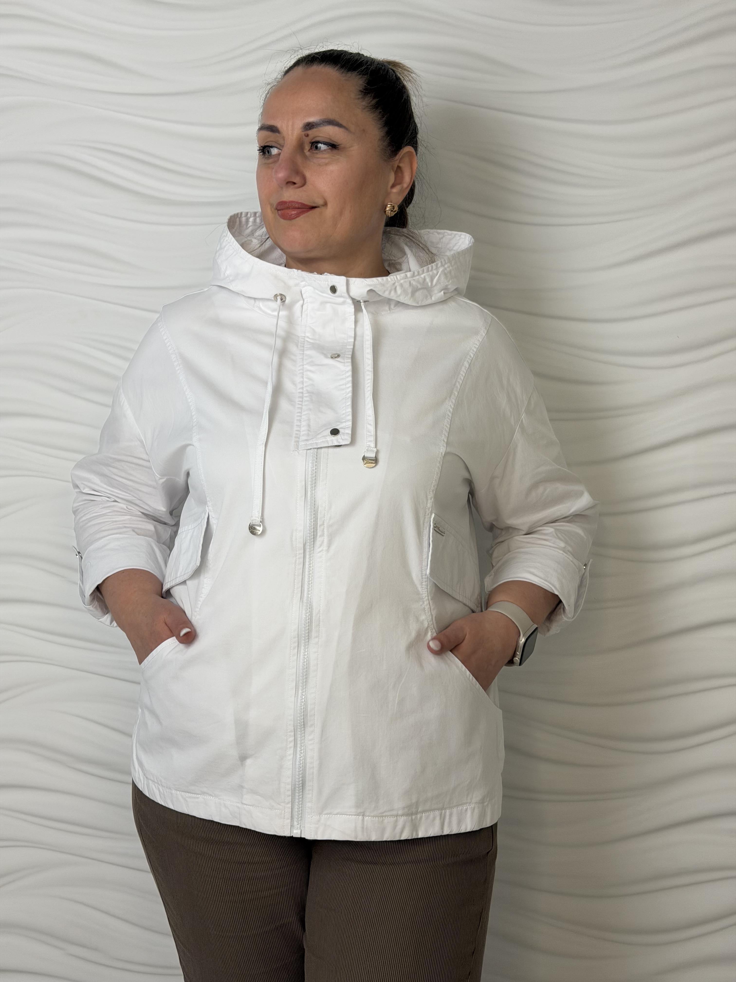 Куртка-ветровка женская весна/лето 4XL Белый (995/4XL(Б)) Куртка-ветровка женская весна/лето 4XL Белый (995/4XL(Б))