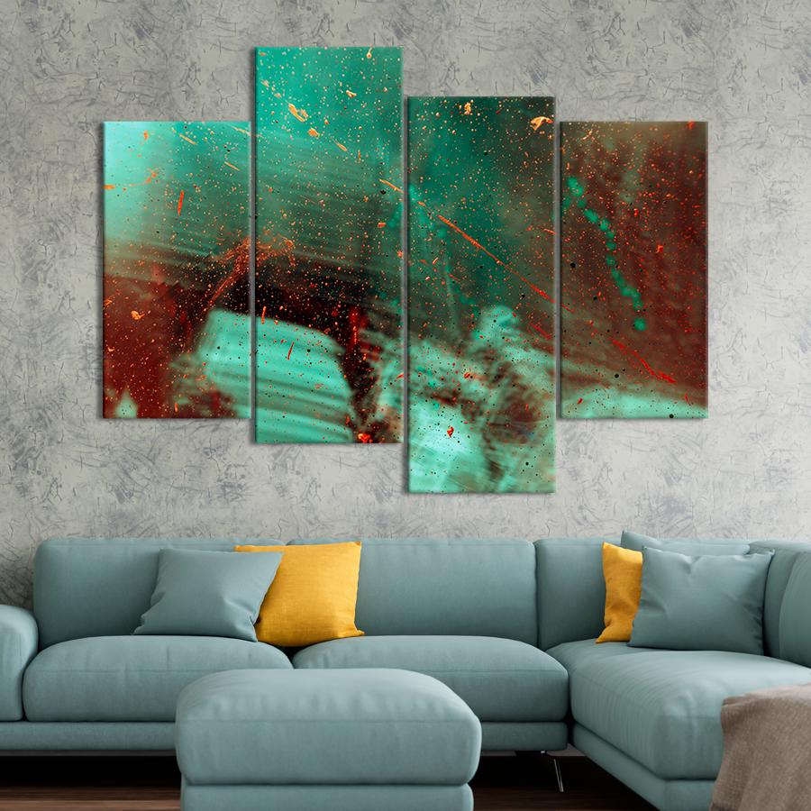 Картина Абстрактные искры на полотне 129x90 см (A950-4)