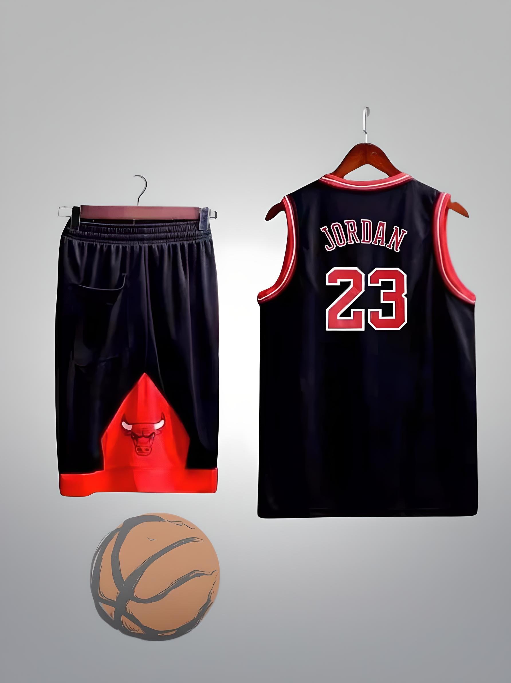 Форма баскетбольная детская Lion CHICAGO BULLS JORDAN 23 ХS на 6-8 лет 120-125 см Черный (CO-2271-XS)