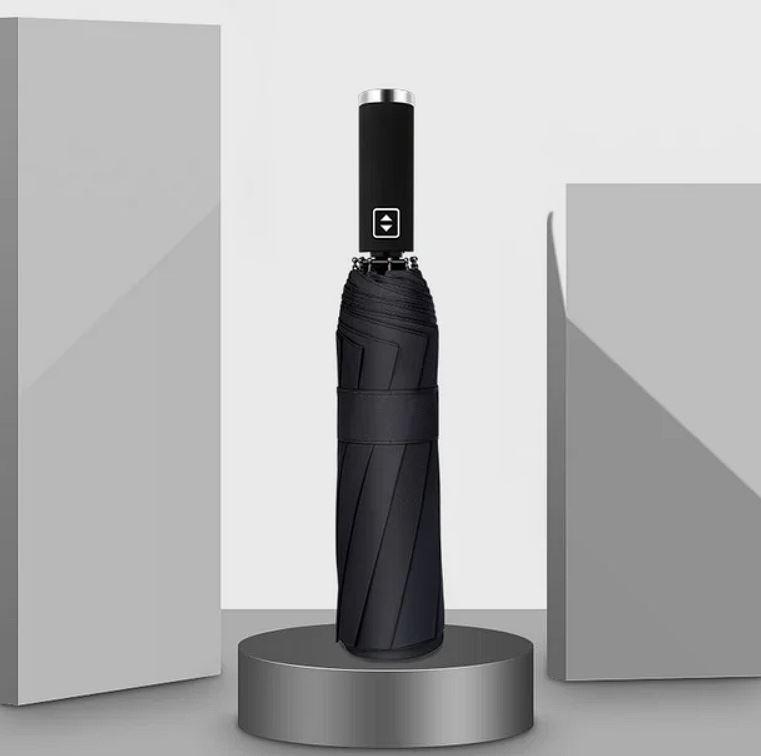 Зонт складной автомат 10 спиц d 130 см Obsidian Black (30333) - фото 5