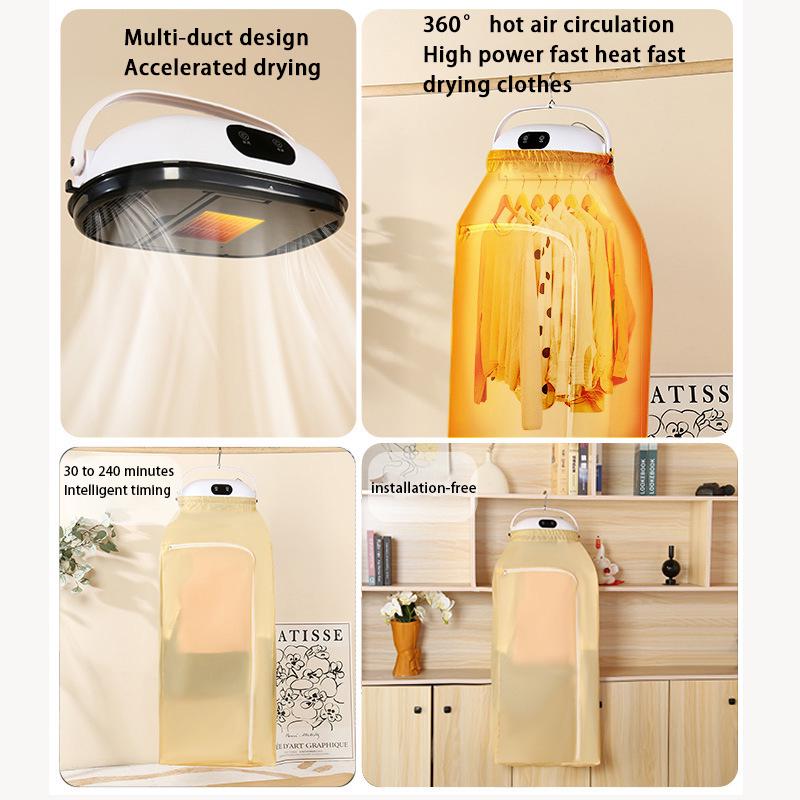 Электросушилка автоматическая HB-006 вертикальная для одежды с чехлом и таймером 1000 Вт White (784780591) - фото 8 Электросушилка автоматическая HB-006 вертикальная для одежды с чехлом и таймером 1000 Вт White (784780591) - фото 8