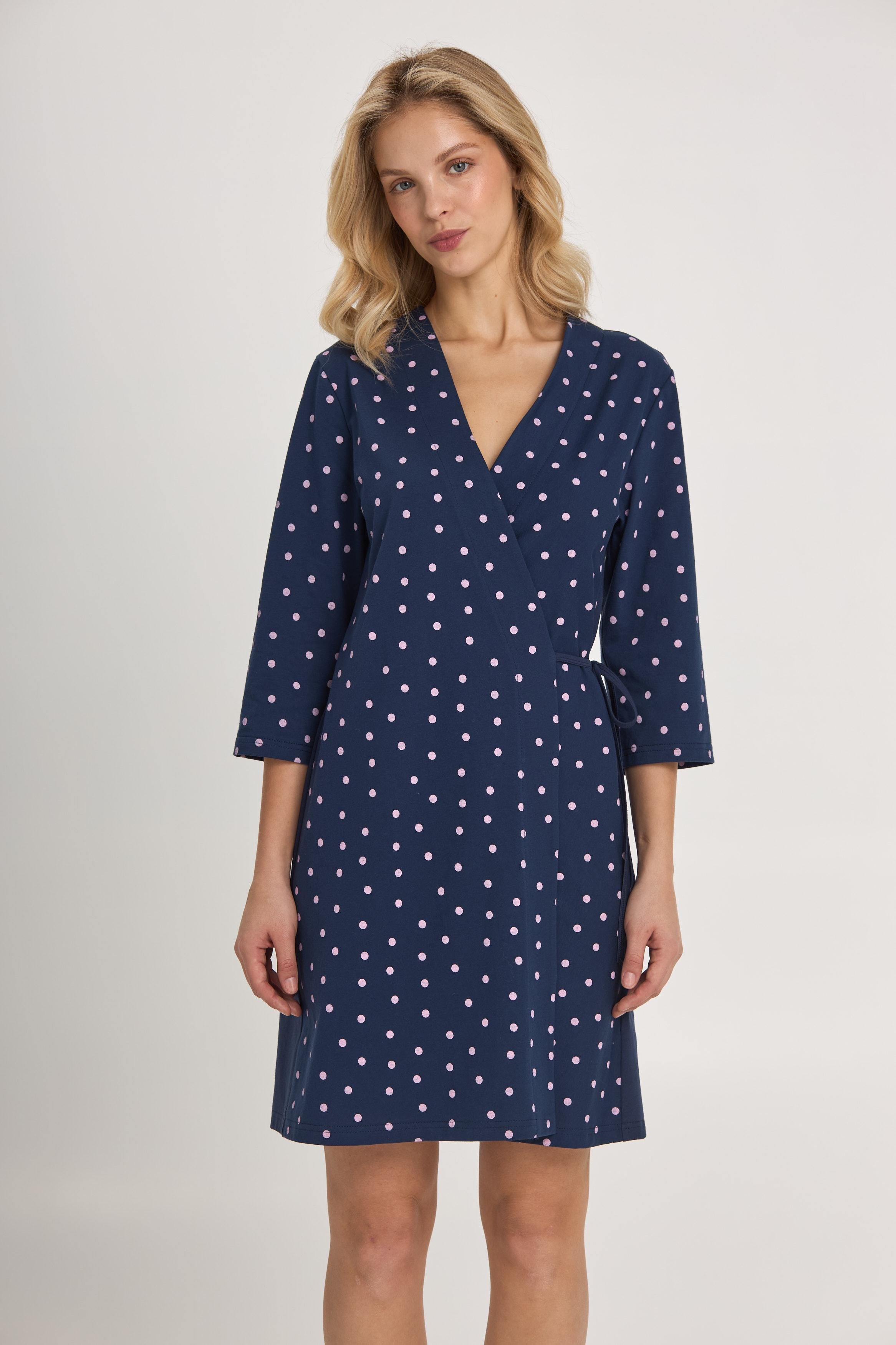 Халат женский Ellen Rosy Raindrops LGK 201/13/01 S Синий