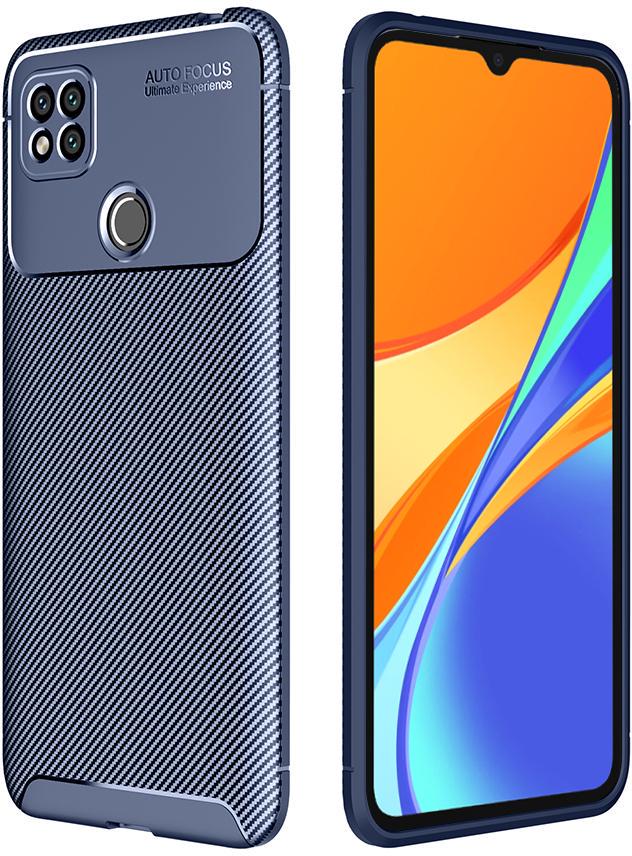 Чехол накладка Auto Focus Carbon для Xiaomi Redmi 9C Blue (20072-28)