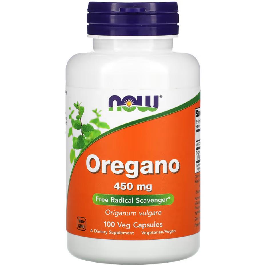 Натуральная добавка Now Foods Oregano 450 мг 100 капсул