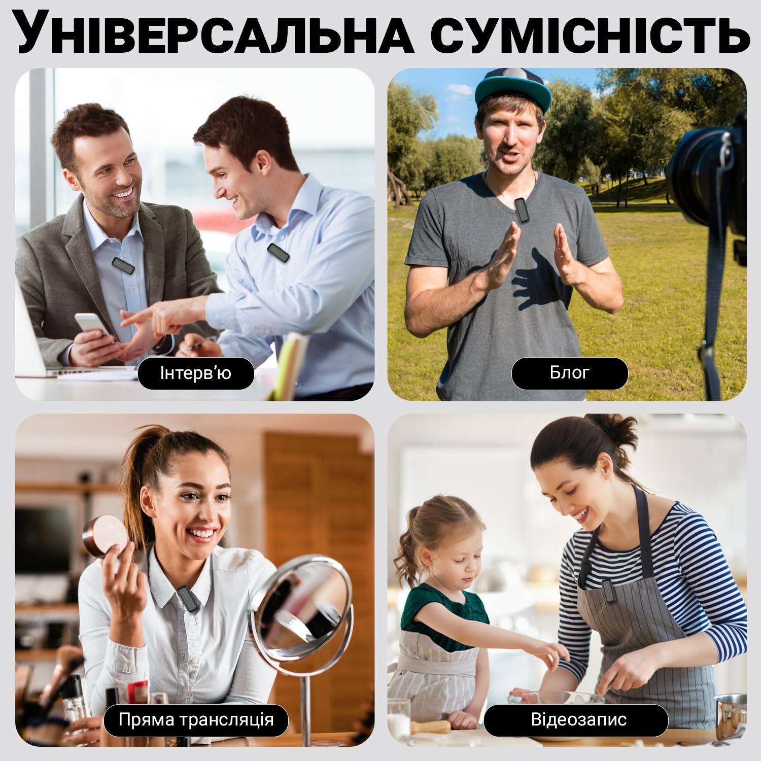 Микрофон беспроводной петличный Savetek P34 Type-C для Android смартфонов/планшетов до 20 м с зарядным кейсом - фото 13