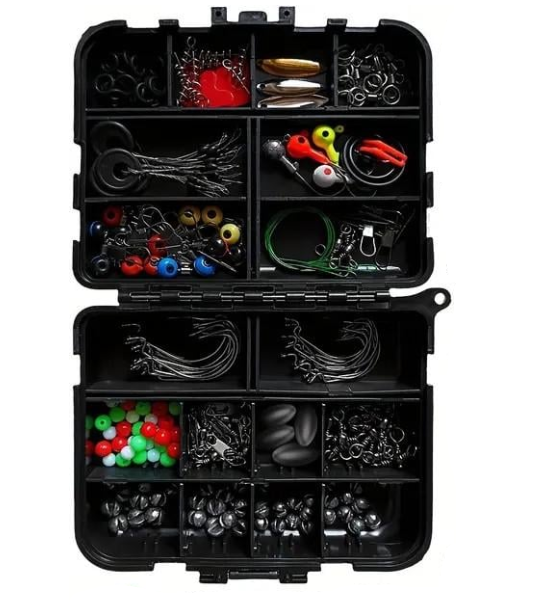 Набор рыболовных снастей для пресноводных рыб 206 шт.