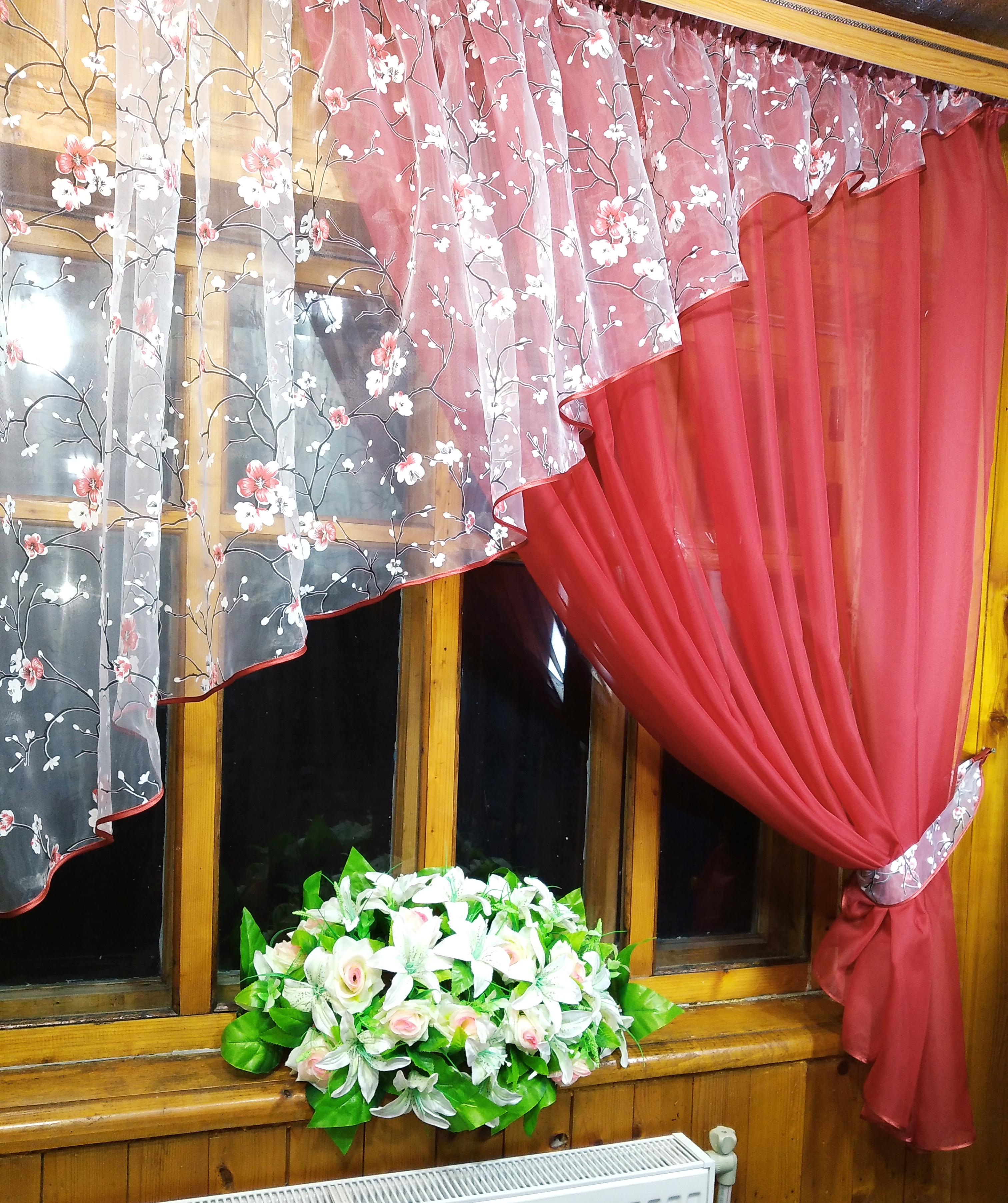 Штора коротка готова Анжеліка Бордо права Сакура (1500726193) - фото 2 Штора коротка готова Анжеліка Бордо права Сакура (1500726193) - фото 2