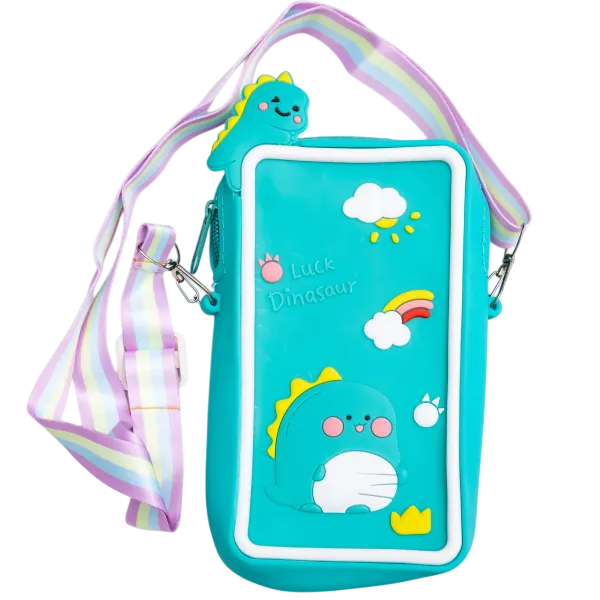 Сумочка-футляр для телефона Luck Dinosaur силиконовая на молнии 17х10х3 см бирюзовый (55-20GR) Сумочка-футляр для телефона Luck Dinosaur силиконовая на молнии 17х10х3 см бирюзовый (55-20GR)