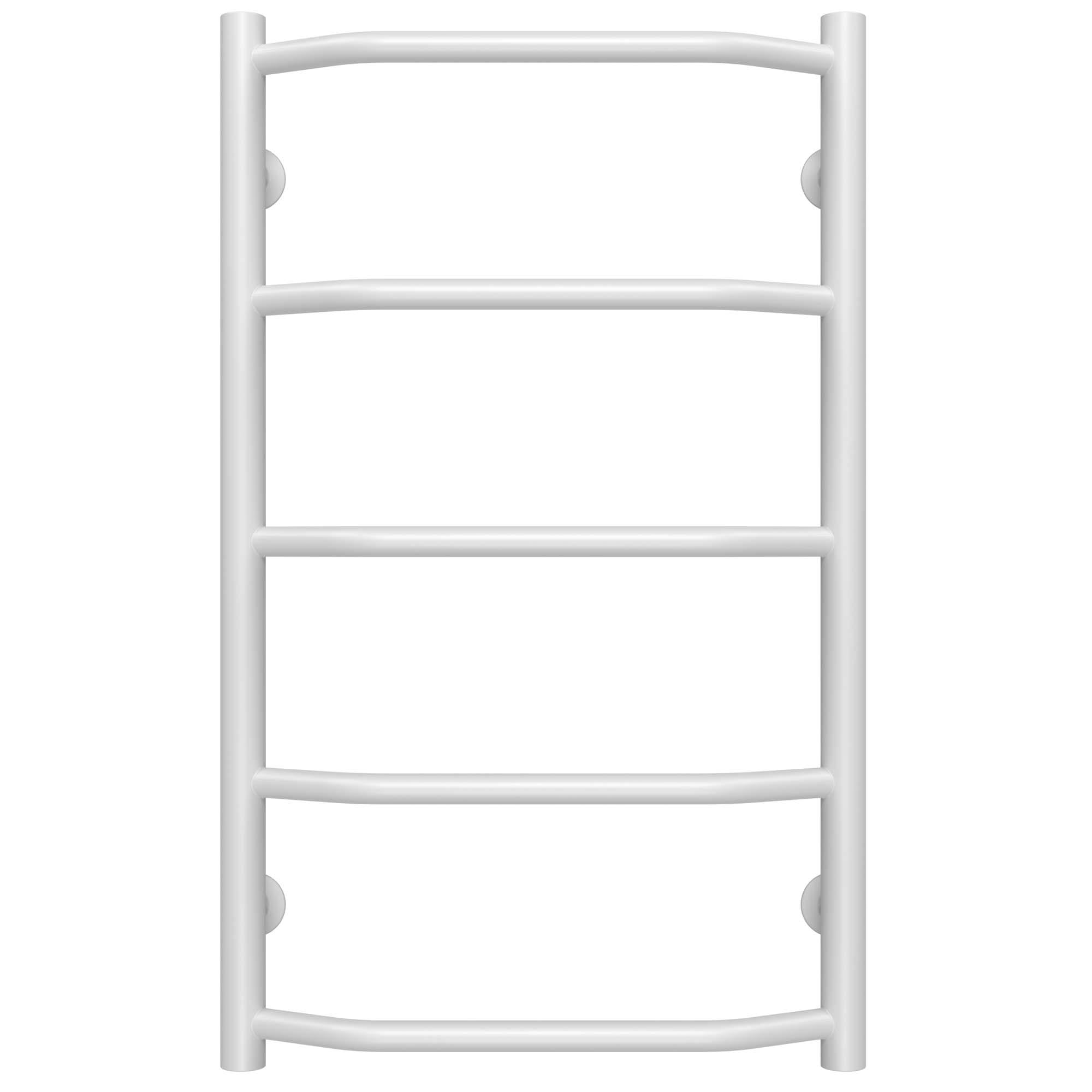 Полотенцесушитель водяной Deffi Трапеция П5 нижнее подключение нержавеющая сталь 400х700 мм Белый (C.TR.70.40.5.W.A)