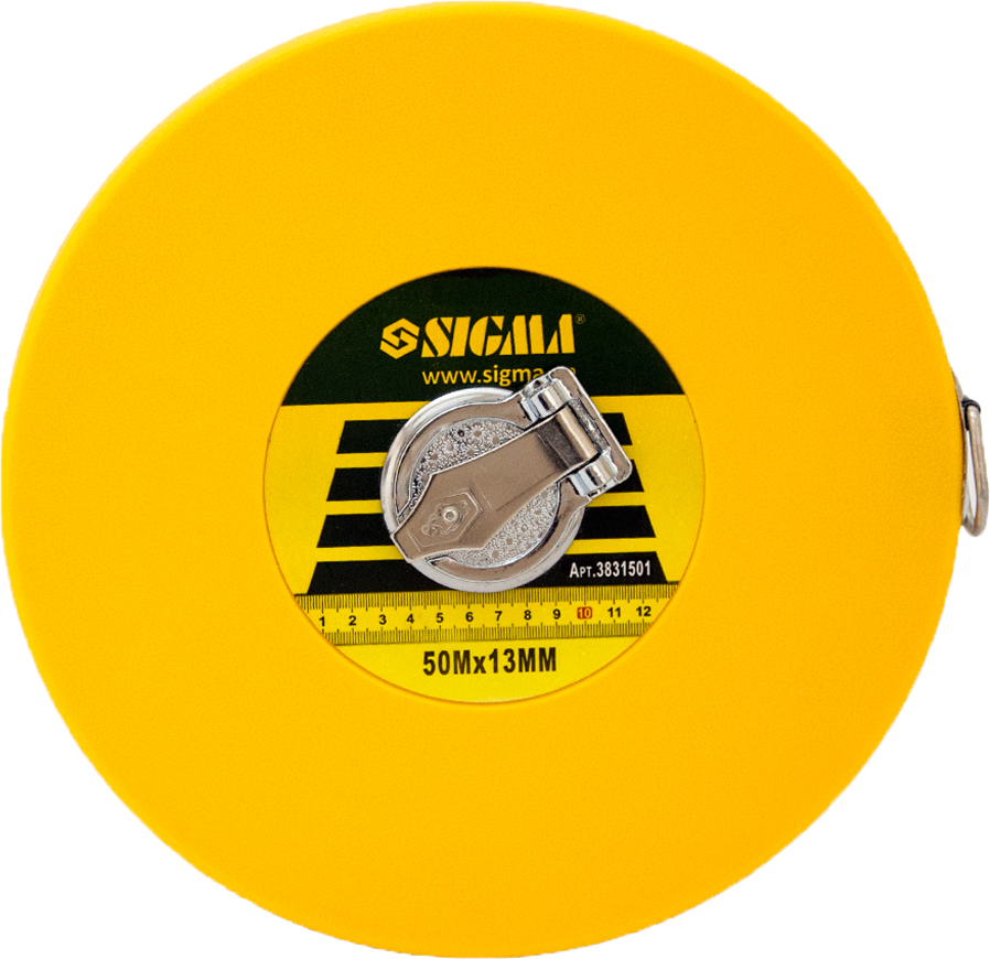 Рулетка стекловолоконная Sigma 50 м х 13 мм (3831501)