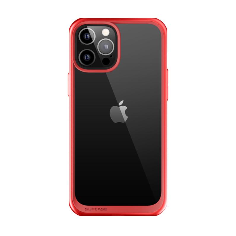 Противоударный чехол прозрачный Supcase Style для Iphone 12 Pro Max (6.7") Red