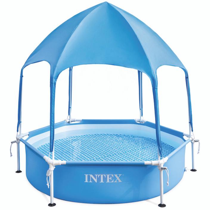 Бассейн каркасный Intex Metal Frame Pool с навесом от солнца 183х38 см (31920531)