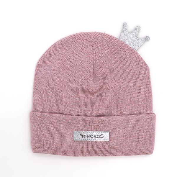 Шапка детская для девочек Корона DV302 хлопок 46-50 см Пудровый