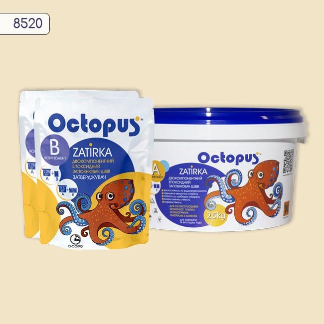 Затирка для плитки Octopus Zatirka 8520 епоксидна 2,5 кг