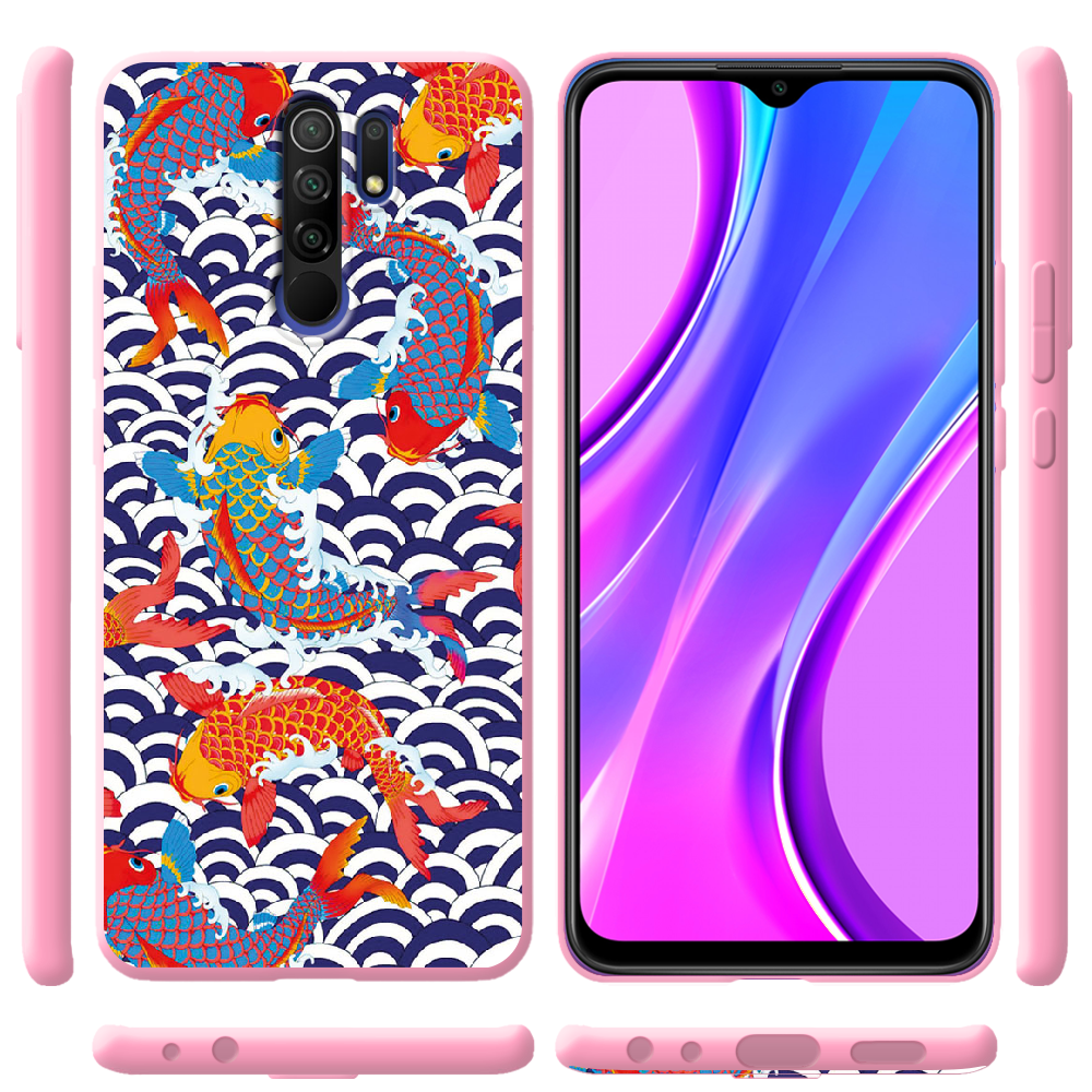 Чехол BoxFace Xiaomi Redmi 9 Koi Fish Розовый силикон (40233-up2477-41992) - фото 2