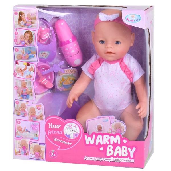 Пупс функціональний Warm Baby 40 см з аксесуарами (58811)