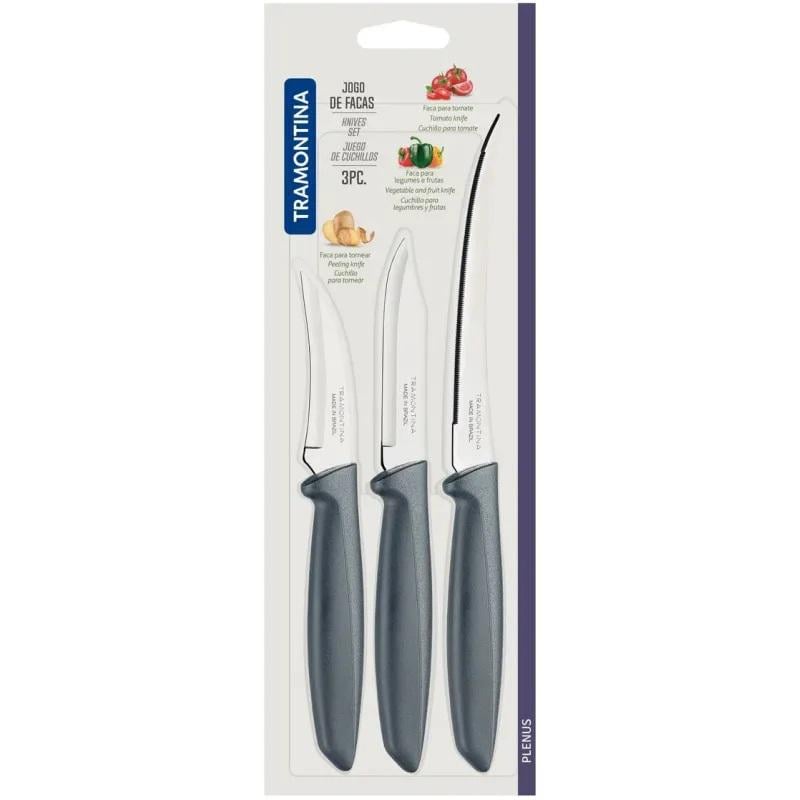 Набор ножей Tramontina Plenus 3 шт. Серый (23498/612)