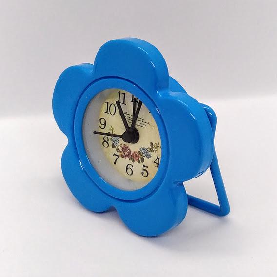 Часы настольные Clock металлические 7 см Синий (12315256)