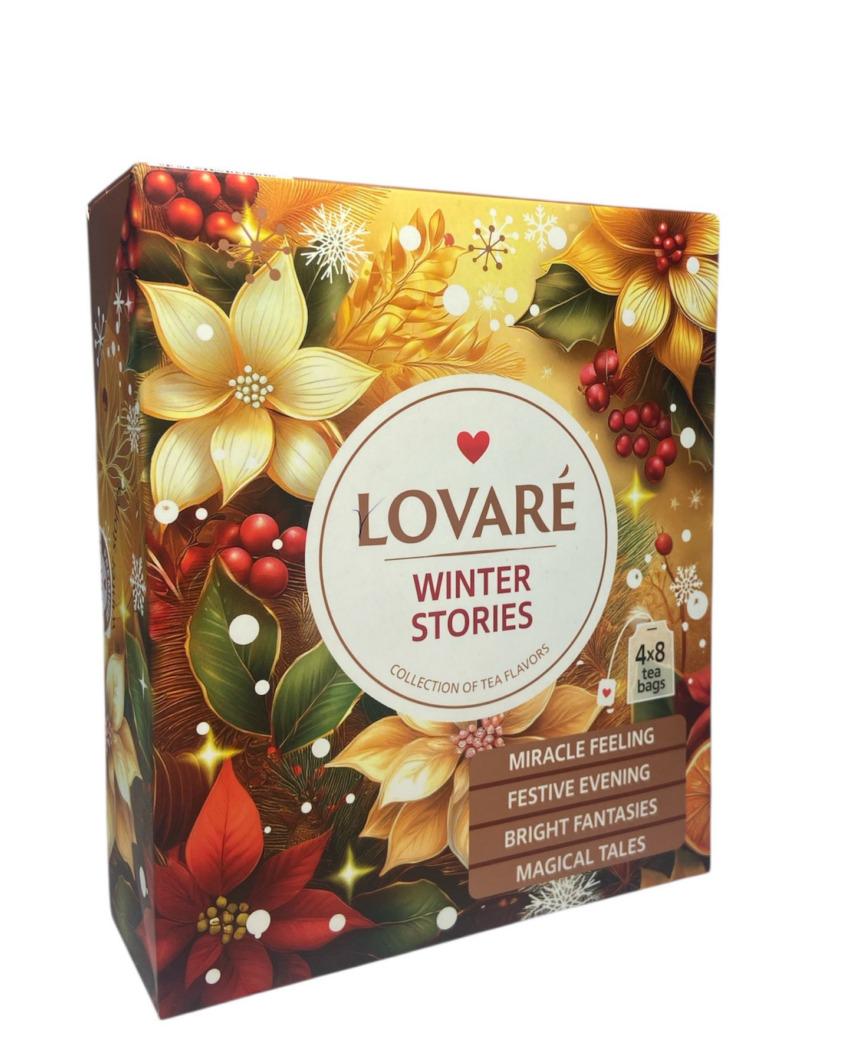 Чай Lovare Winter Stories Новогодний набор черного ассорти 32 пакетика (60882)