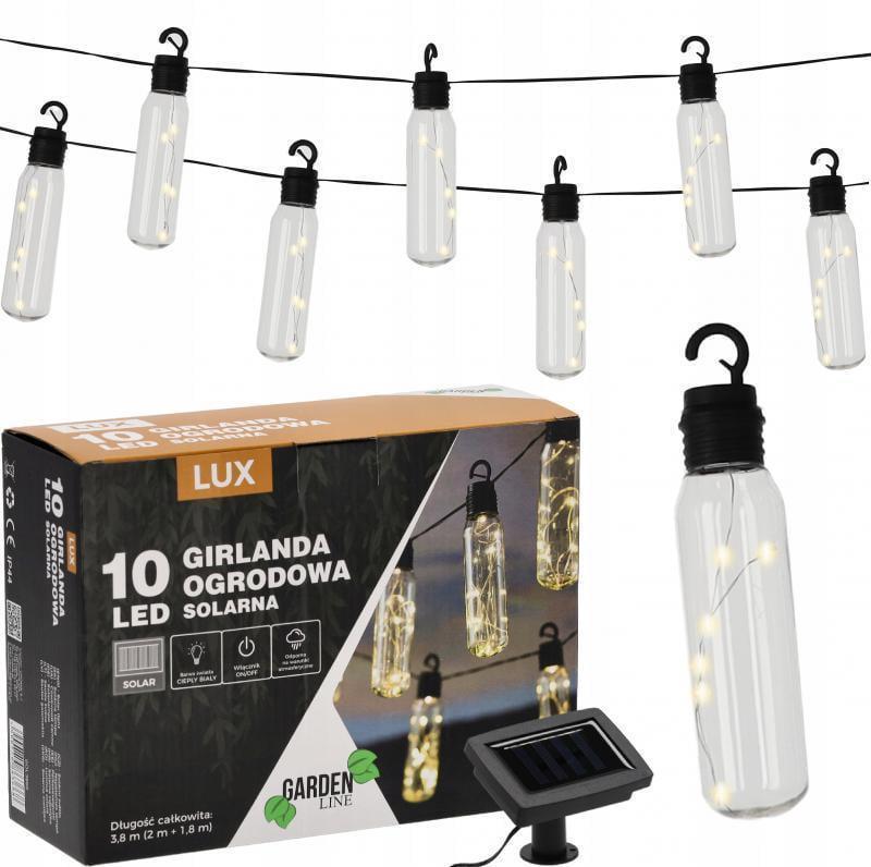 Гірлянда садова на сонячній батареї GardenLine SOL3668 10 LED теплий білий 3,8 м (1215)