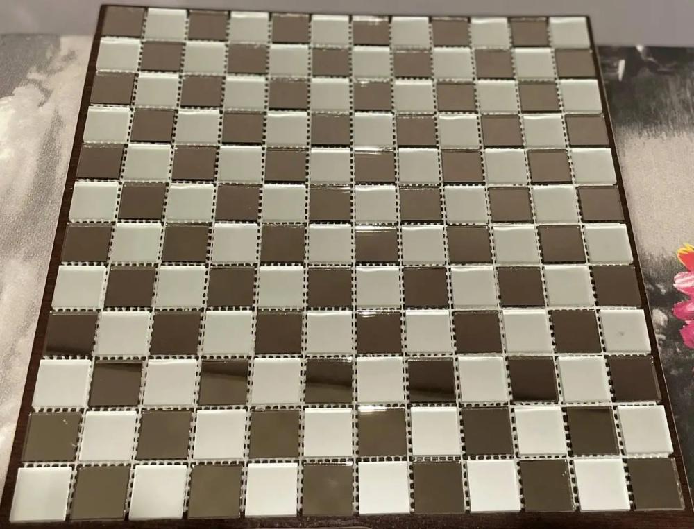 Мозаїка дзеркальна Decor Stone Hub Zs-mix-SB шахова дошка для обрамлення 330x330 мм Бронзовий з сатином (004180) - фото 3