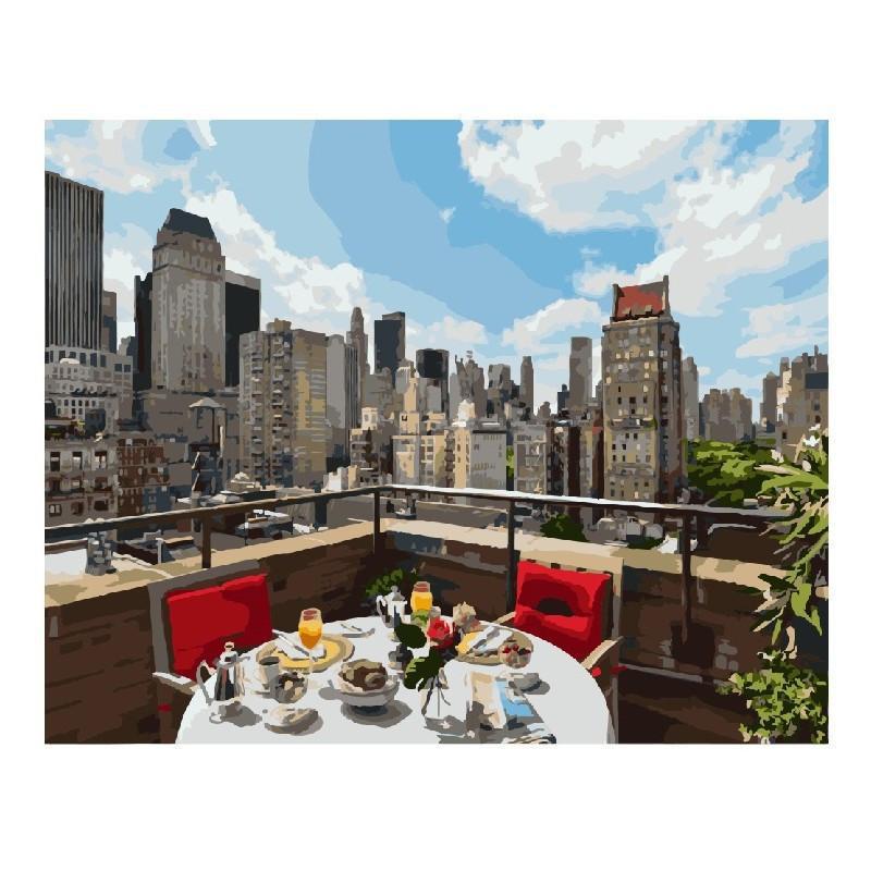 Картина по номерам Brushme Завтрак в большом городе 40х50 см (GX8390) Картина по номерам Brushme Завтрак в большом городе 40х50 см (GX8390)