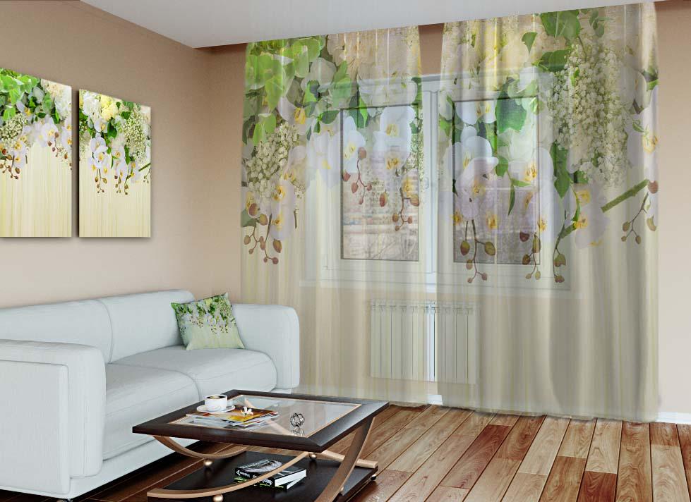 Тюль вуаль Photodecor з фотодруком Ламбрекени з квітами 1 кв. м (106) Тюль вуаль Photodecor з фотодруком Ламбрекени з квітами 1 кв. м (106)