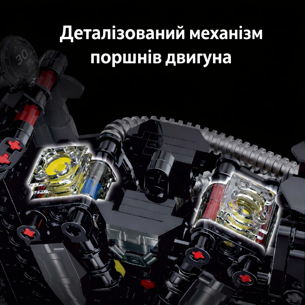 ᐉ Конструктор мотоцикл Harley Davidson 590 деталей 1:8 Зеленый