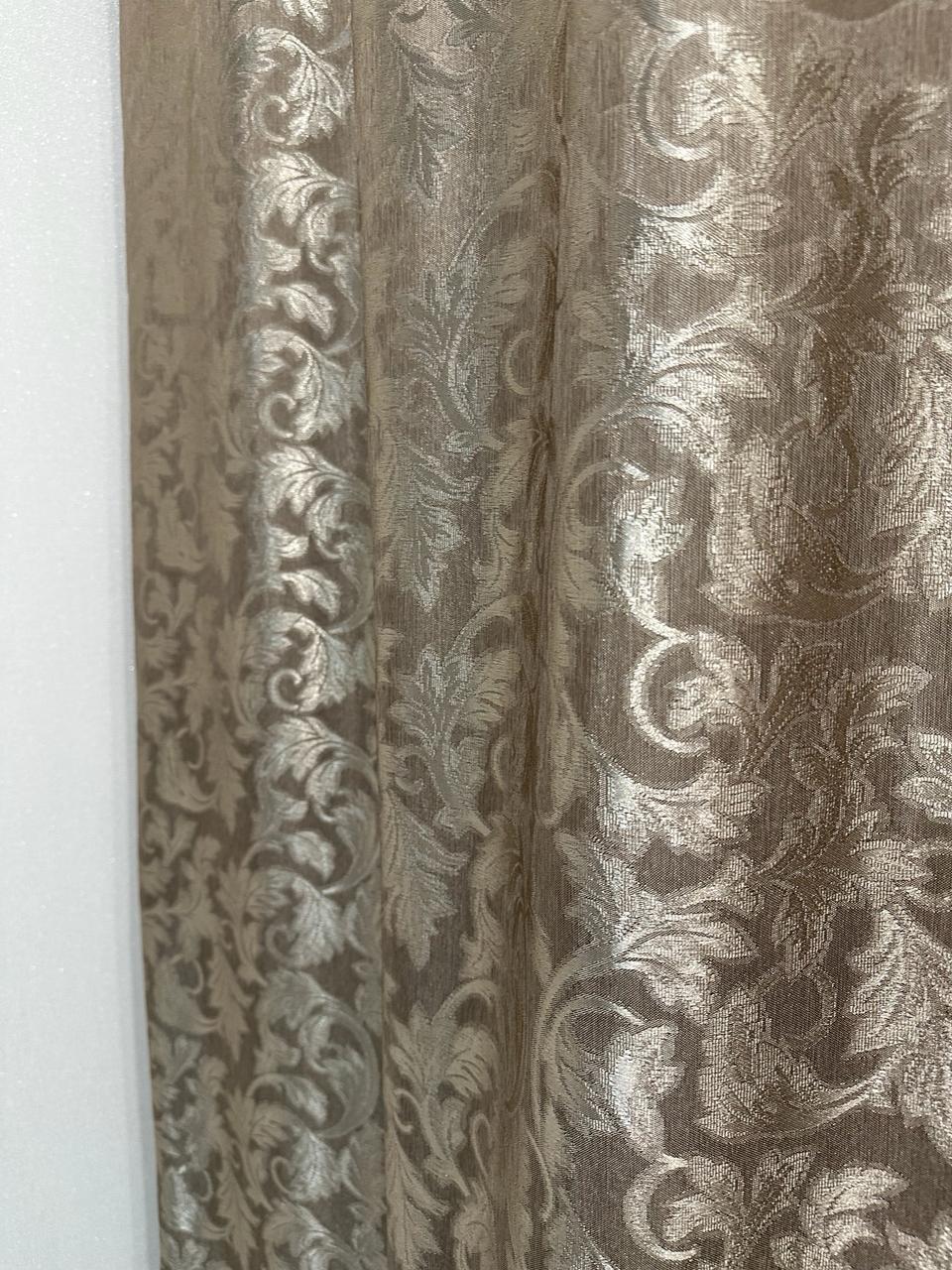 Штори Севілья жаккардові 1,5 х2,7 м 2 шт. Кавовий - фото 3 Штори Севілья жаккардові 1,5 х2,7 м 2 шт. Кавовий - фото 3