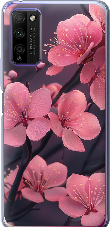 Чехол на Huawei Honor 30 Lite Пурпурная сакура (6075u-2074-42517) Чехол на Huawei Honor 30 Lite Пурпурная сакура (6075u-2074-42517)
