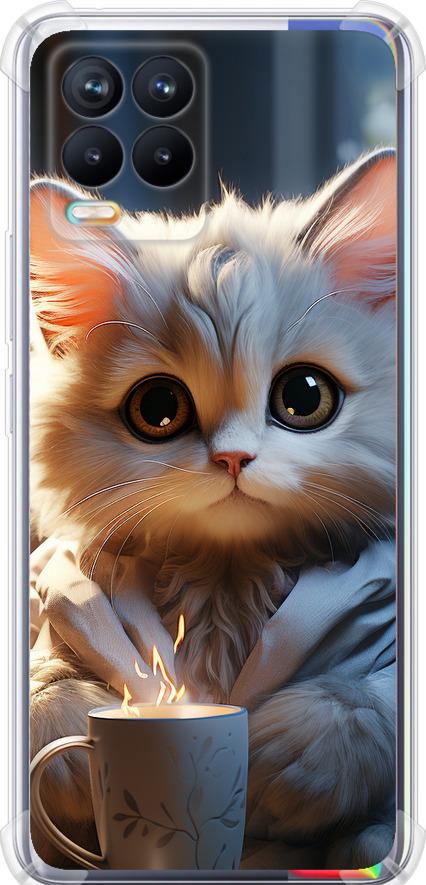 Чехол на Realme 8 White cat (5646sp-2303-42517)