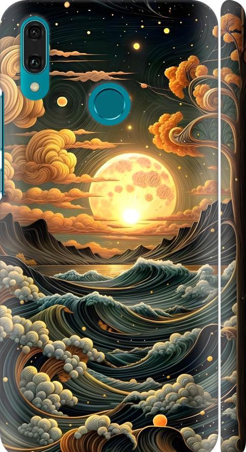 Чехол на Huawei Y9 2019 Арт волны (6332m-1602-42517)