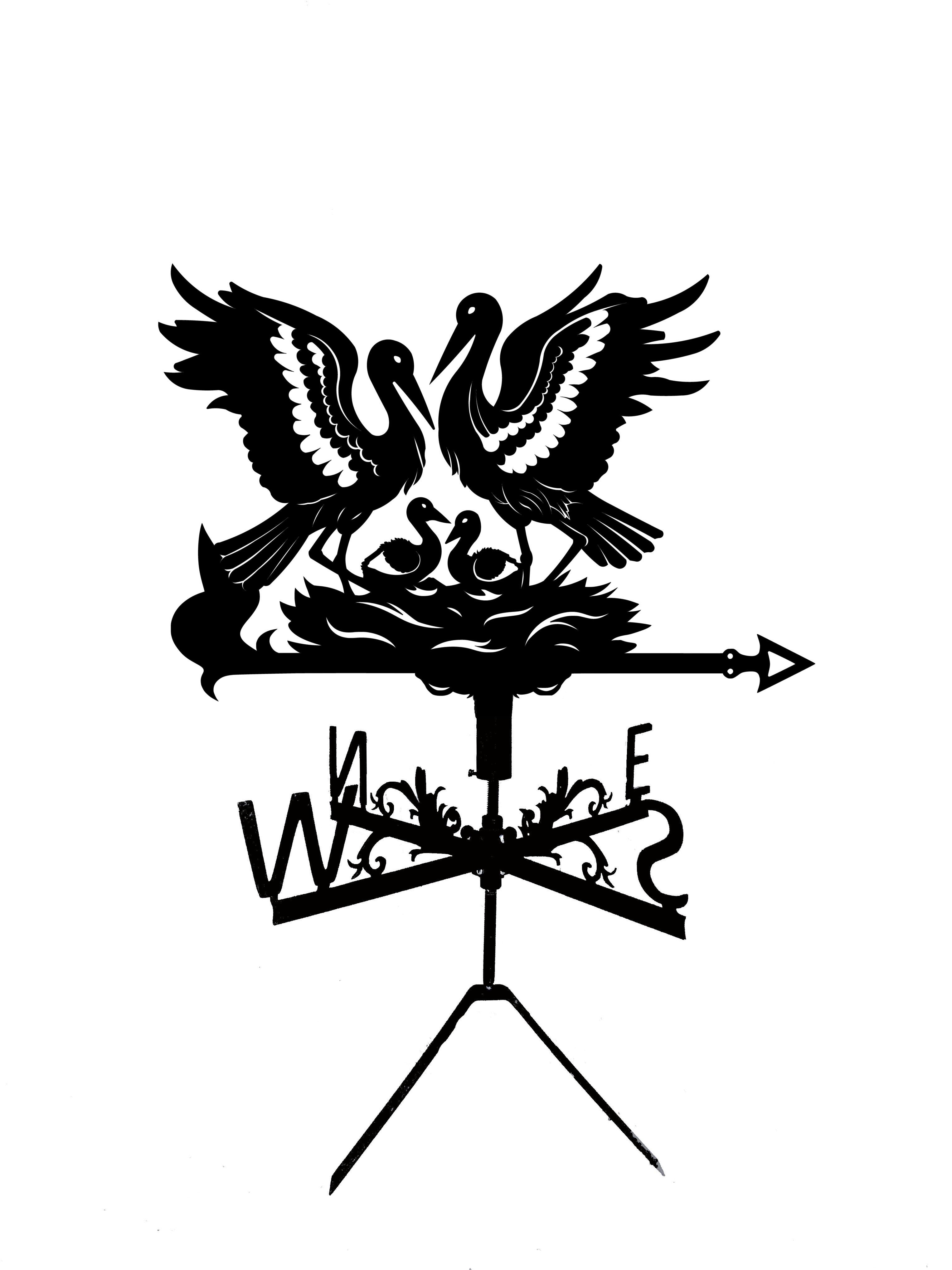 Флюгер на беседку/колодец Аисты №3 (27477465)