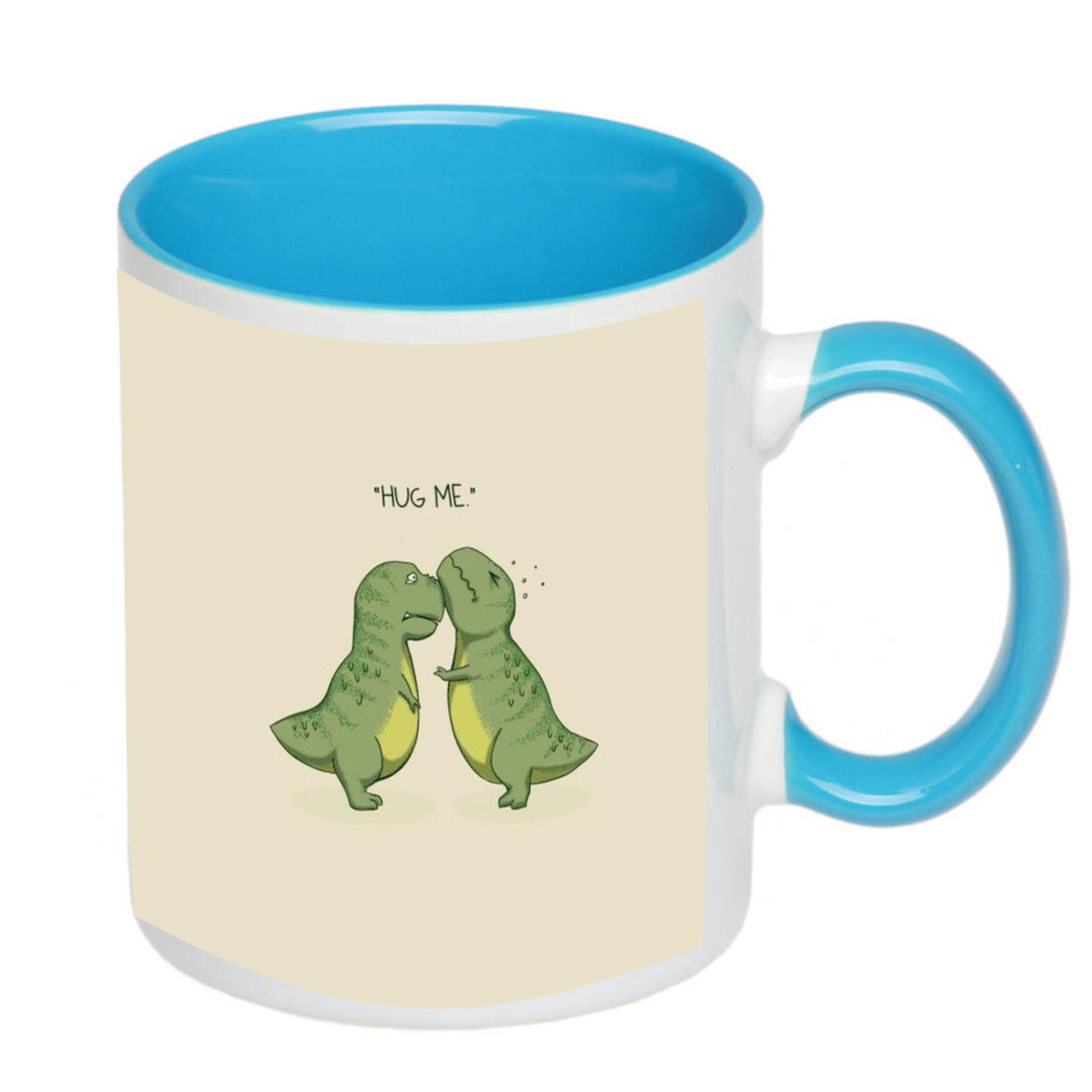 Чашка з принтом Hug me 330 мл Блакитний (17801) - фото 2 Чашка з принтом Hug me 330 мл Блакитний (17801) - фото 2