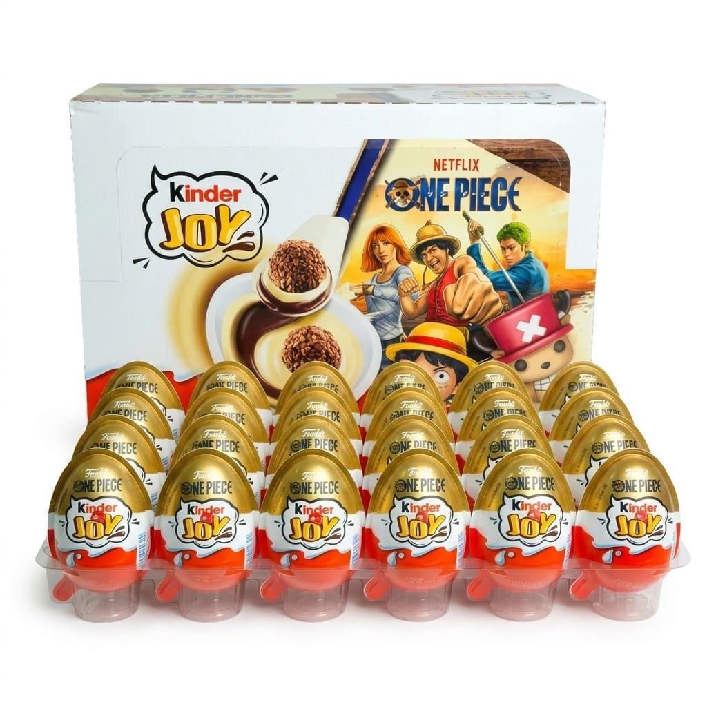 Шоколадні яйця Kinder Joy Funko Netflix One Piece 24 шт. х 20 г (3186715684)