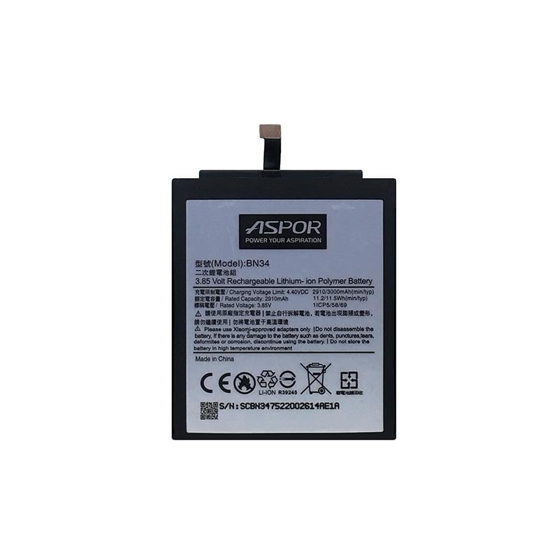 Аккумулятор Aspor BN34 для Xiaomi Redmi 5A (880246)