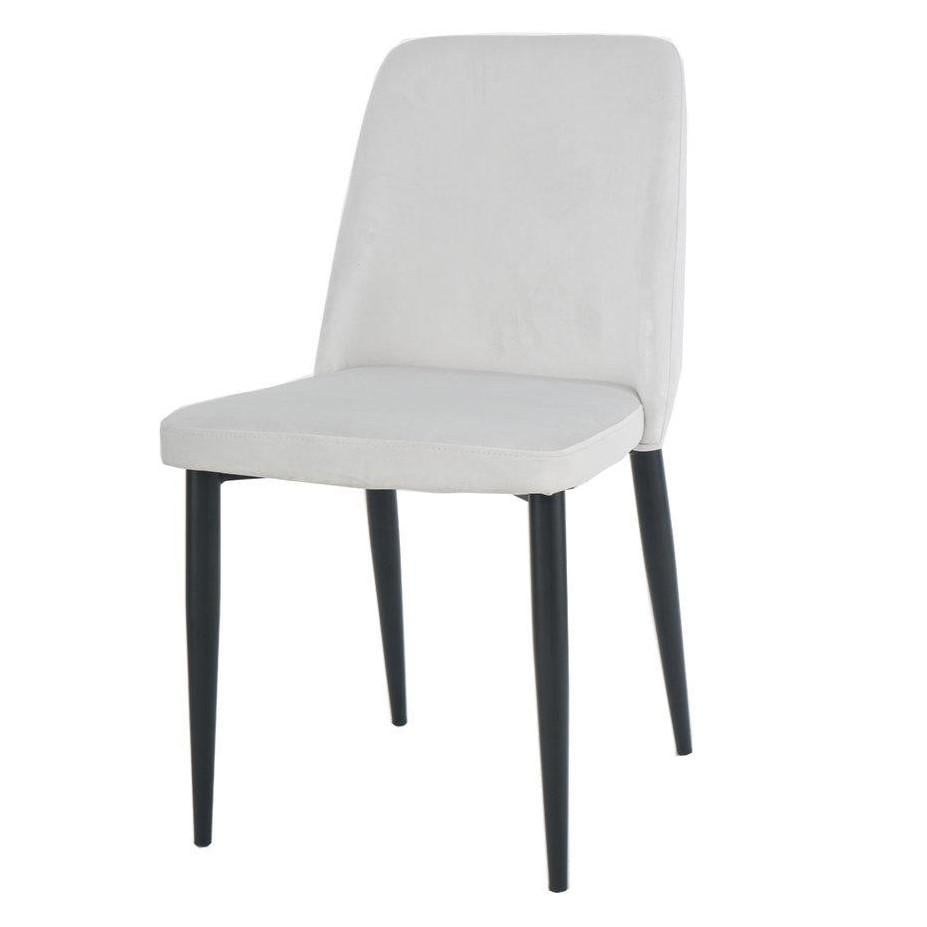 Стул обеденный Intarsio Bull велюр Черный/Светло-серый