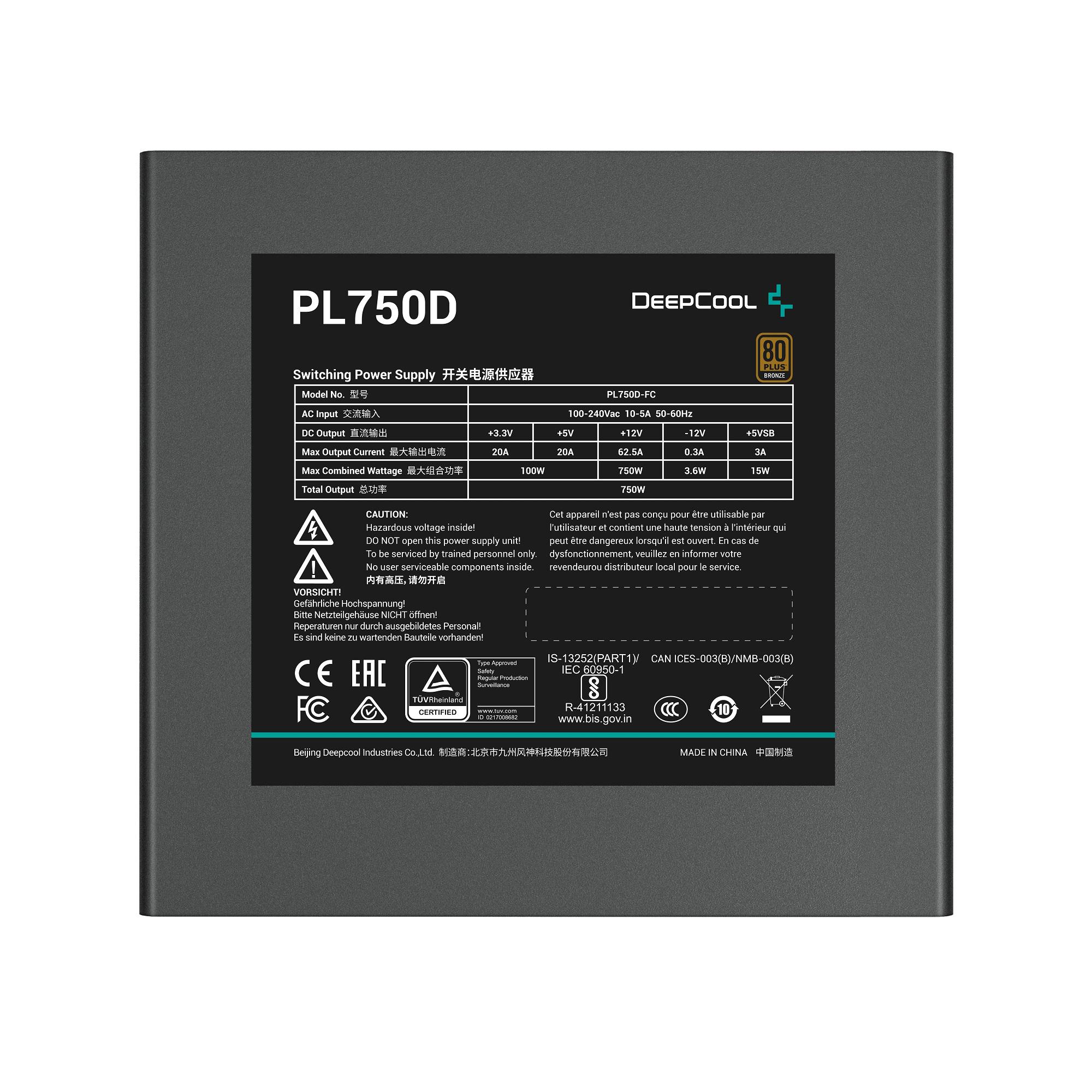 Блок живлення DeepCool PL750D R-PL750D-FC0B-EU-V2 750W - фото 3