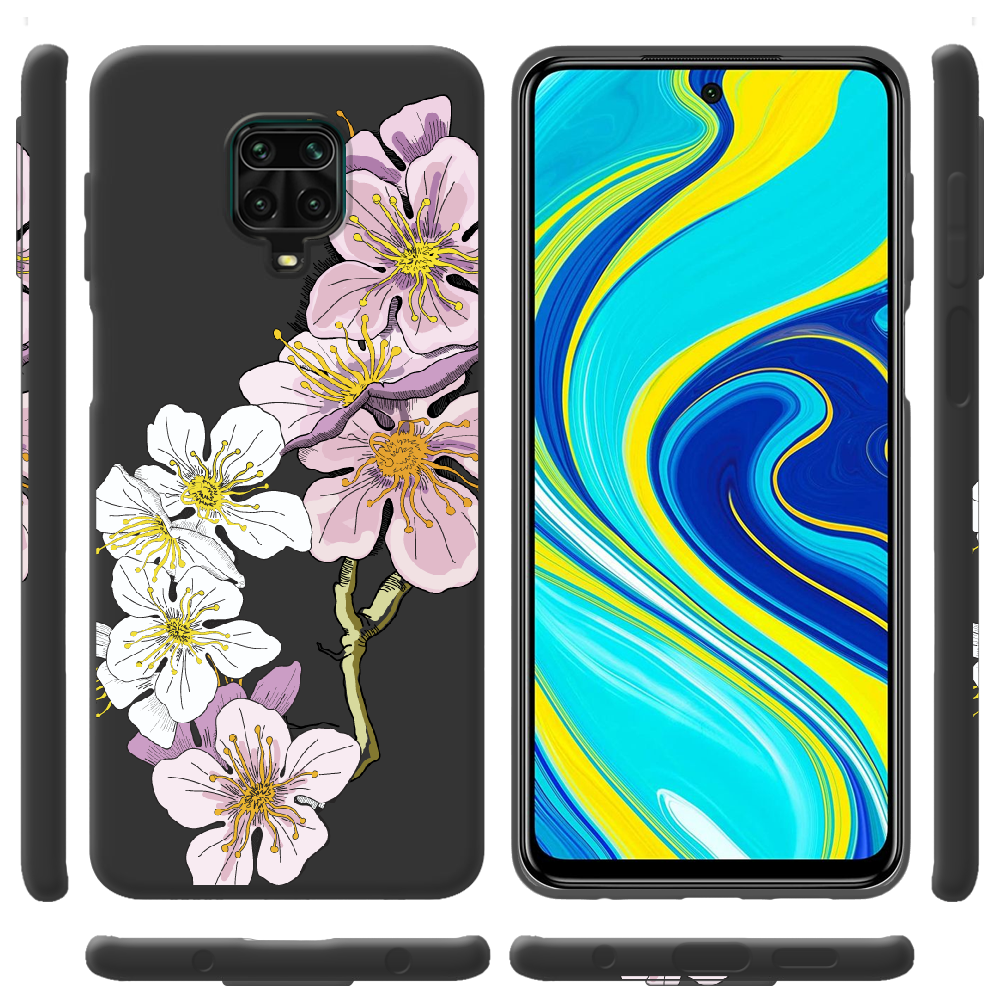 Чохол Boxface Xiaomi Redmi Note 9S Cherry Blossom Чорний силікон (39475-cc4-39914) - фото 2