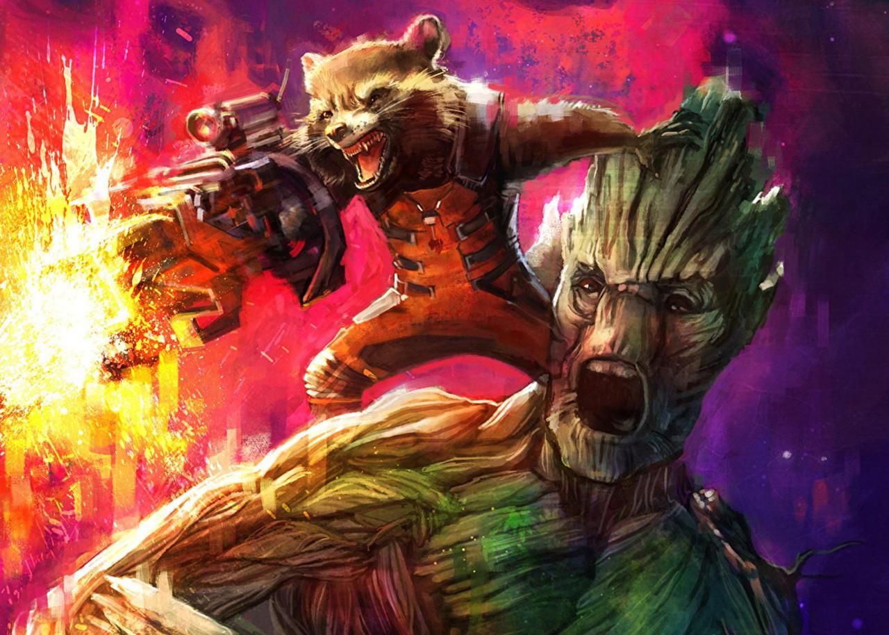 Картина GeekLand Guardians of the Galaxy Ракета и Грут (GG.09.020)