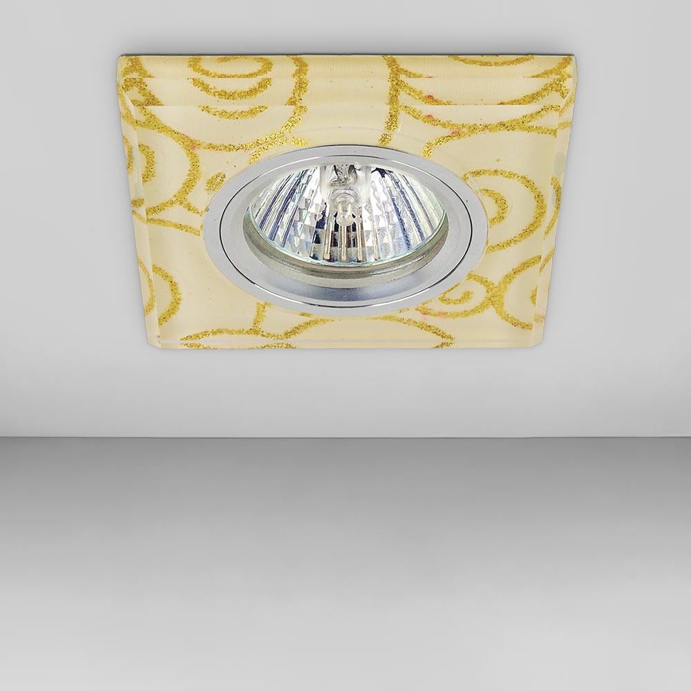 Светильник точечный встраиваемый levistella 70582 с узором Бежевый