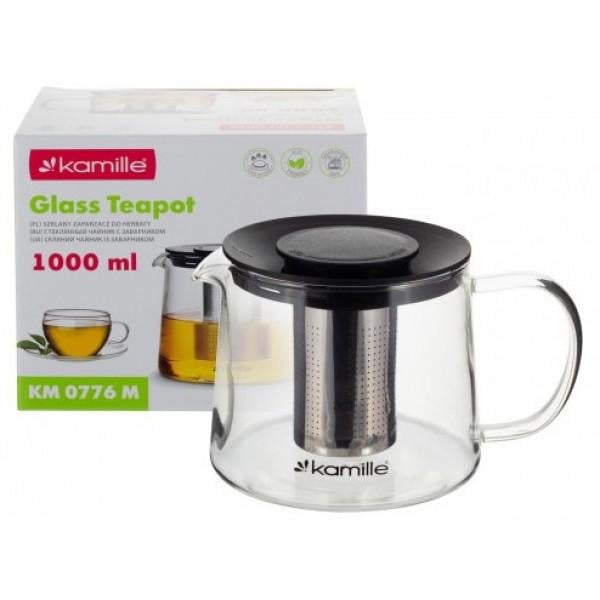 Заварювальний чайник Kamille 0776M зі знімним ситечком 1000 мл (31635837) Заварювальний чайник Kamille 0776M зі знімним ситечком 1000 мл (31635837)