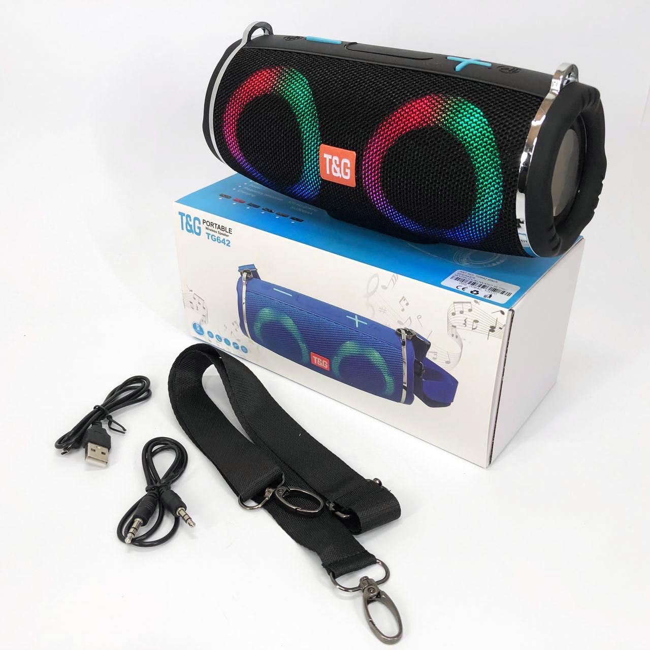 Колонка портативная с RGB подсветкой и ремешком TG642 Черный - фото 12 Колонка портативная с RGB подсветкой и ремешком TG642 Черный - фото 12