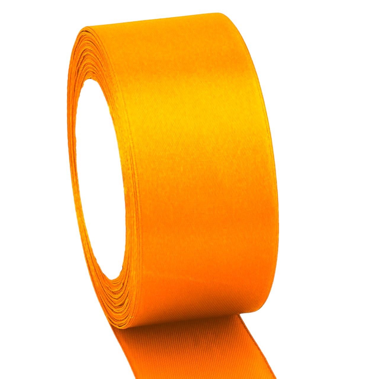 Лента атласная 5 см 1 рулон 23 м Оранжевый (ЛТ0050а33)