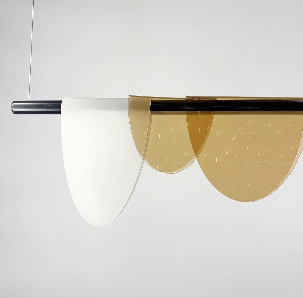 Люстра удлиненная Led с янтарно-матовыми пластинами 100 см (sga 21 am) - фото 5 Люстра удлиненная Led с янтарно-матовыми пластинами 100 см (sga 21 am) - фото 5